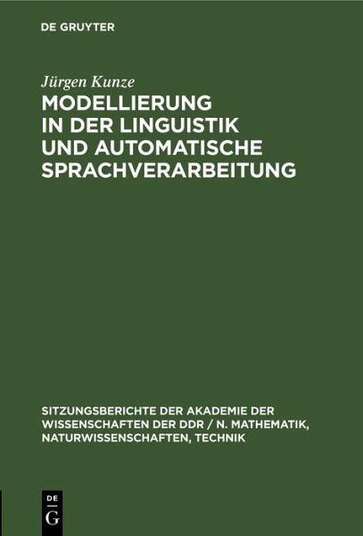 Modellierung in der Linguistik und automatische Sprachverarbeitung (eBook, PDF)
