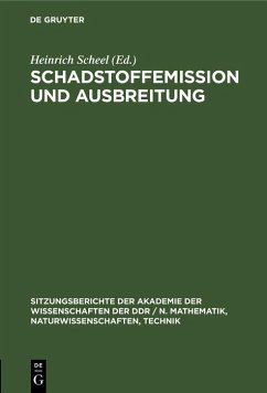 Cover Schadstoffemission und Ausbreitung (eBook, PDF)
