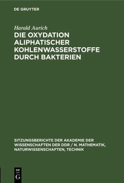 Cover Die Oxydation aliphatischer Kohlenwasserstoffe durch Bakterien (eBook, PDF)