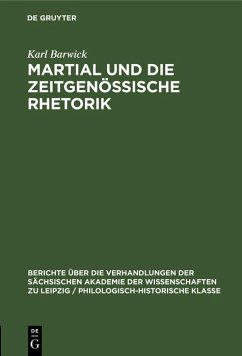 Cover Martial und die Zeitgenössische Rhetorik (eBook, PDF)