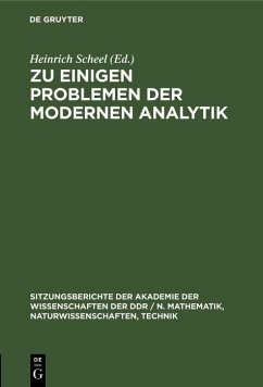 Cover Zu einigen Problemen der modernen Analytik (eBook, PDF)