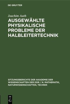 Cover Ausgewählte physikalische Probleme der Halbleitertechnik (eBook, PDF)