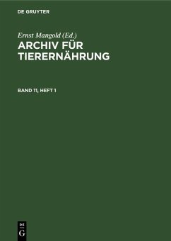 Cover Archiv für Tierernährung. Band 11, Heft 1 (eBook, PDF)