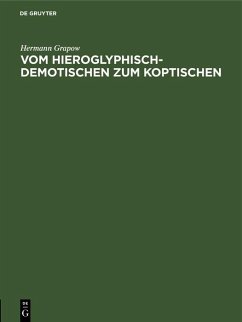 Cover Vom Hieroglyphisch-Demotischen zum Koptischen (eBook, PDF)