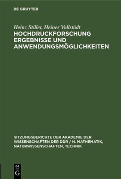 Cover Hochdruckforschung Ergebnisse und Anwendungsmöglichkeiten (eBook, PDF)