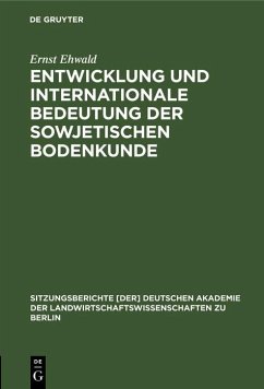 Cover Entwicklung und internationale Bedeutung der sowjetischen Bodenkunde (eBook, PDF)