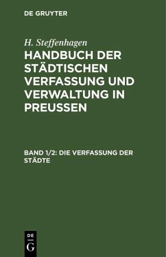 Cover Die Verfassung der Städte (eBook, PDF)
