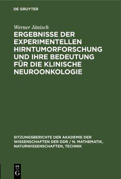 Cover Ergebnisse der experimentellen Hirntumorforschung und ihre Bedeutung für die klinische Neuroonkologie (eBook, PDF)