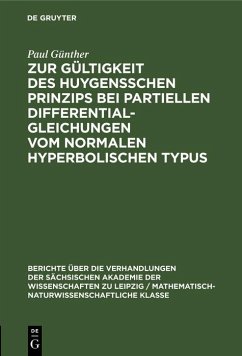 Cover Zur Gültigkeit des Huygensschen Prinzips bei partiellen Differentialgleichungen vom normalen Hyperbolischen Typus (eBook, PDF)