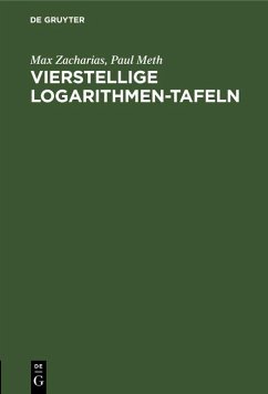 Cover Vierstellige Logarithmen-Tafeln (eBook, PDF)