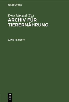 Cover Archiv für Tierernährung. Band 12, Heft 1 (eBook, PDF)