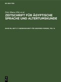 Gedenkschrift für Siegfried Morenz, Teil 1a (eBook, PDF)