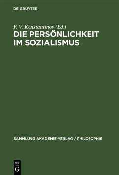 Cover Die Persönlichkeit im Sozialismus (eBook, PDF)