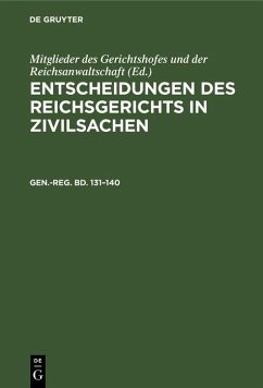Cover Generalregister zu Band 131 bis 140 (eBook, PDF)