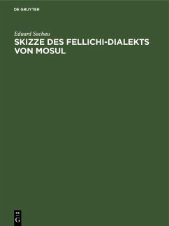 Cover Skizze des Fellichi-Dialekts von Mosul (eBook, PDF)