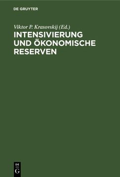 Cover Intensivierung und ökonomische Reserven (eBook, PDF)