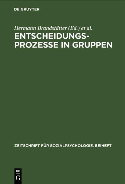 Entscheidungsprozesse in Gruppen (eBook, PDF)