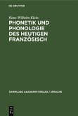 Phonetik und Phonologie des heutigen Französisch (eBook, PDF)