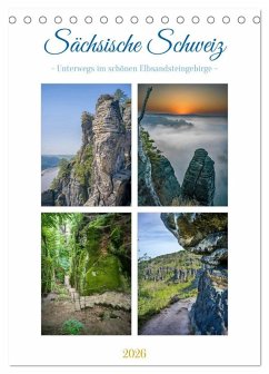 Cover Sächsische Schweiz - Unterwegs im schönen Elbsandsteingebirge (Tischkalender 2026 DIN A5 hoch), CALVENDO Monatskalender