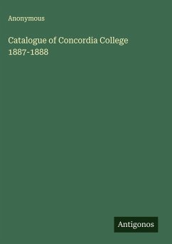 Cover Catalogue of Concordia College 1887-1888