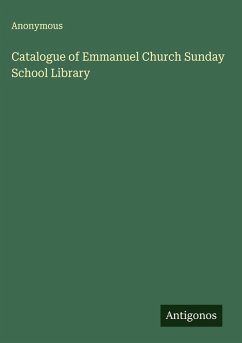 Cover Catalogue of Emmanuel Church Sunday School Library