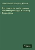 Über Funktionen, welche gewissen Differenzengleichungen n. Ordnung Genüge leisten