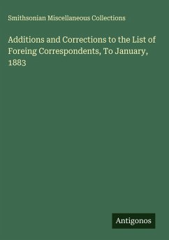 Cover Additions and Corrections to the List of Foreing Correspondents, To January, 1883