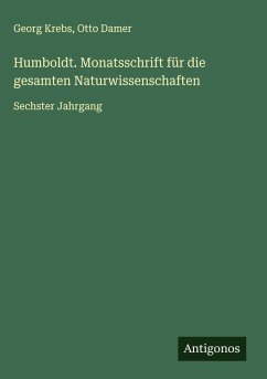Cover Humboldt. Monatsschrift für die gesamten Naturwissenschaften