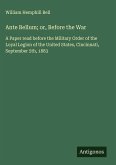 Ante Bellum; or, Before the War