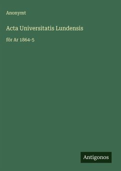 Cover Acta Universitatis Lundensis