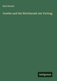 Cover Goethe und die Wertherzeit ein Vortrag