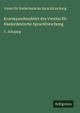 Korrespondenzblatt des Vereins für Niederdeutsche Sprachforschung
