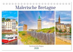 Malerische Bretagne - facettenreiche Region (Tischkalender 2026 DIN A5 quer), CALVENDO Monatskalender