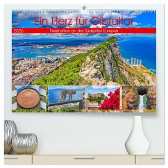 Ein Herz für Gibraltar (hochwertiger Premium Wandkalender 2026 DIN A2 quer), Kunstdruck in Hochglanz