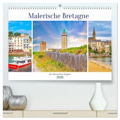 Malerische Bretagne - facettenreiche Region (hochwertiger Premium Wandkalender 2026 DIN A2 quer), Kunstdruck in Hochglanz