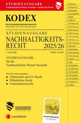 KODEX Nachhaltigkeitsrecht (FH Wr. Neustadt) 2025/26 - inkl. App