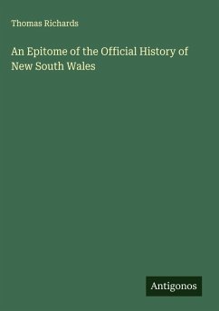 Cover An Epitome of the Official History of New South Wales