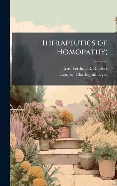 Cover Therapeutics of Homopathy;