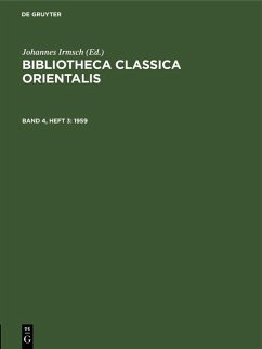 Cover Bibliotheca Classica Orientalis. Band 4, Heft 3 (eBook, PDF)