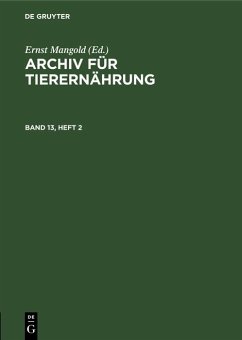 Cover Archiv für Tierernährung. Band 13, Heft 2 (eBook, PDF)