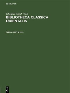 Cover Bibliotheca Classica Orientalis. Band 4, Heft 4 (eBook, PDF)