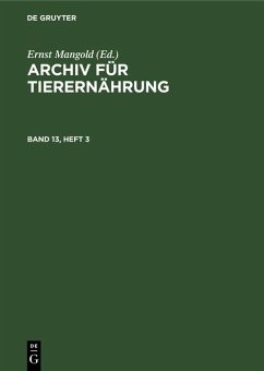 Cover Archiv für Tierernährung. Band 13, Heft 3 (eBook, PDF)