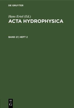 Cover Acta Hydrophysica. Band 27, Heft 2 (eBook, PDF)