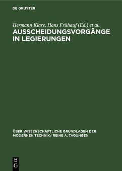 Ausscheidungsvorgänge in Legierungen (eBook, PDF)