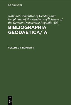 Cover Bibliographia Geodaetica/ A. Volume 24, Number 4 (eBook, PDF)