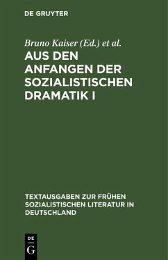 Cover Aus den Anfangen der sozialistischen Dramatik I (eBook, PDF)