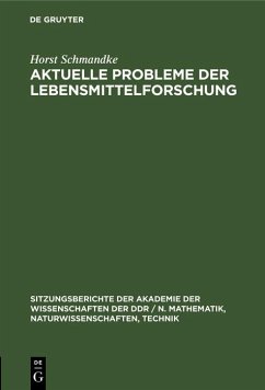 Cover Aktuelle Probleme der Lebensmittelforschung (eBook, PDF)