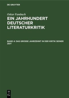 Cover Das grosse Jahrzehnt in der Kritik seiner Zeit (eBook, PDF)