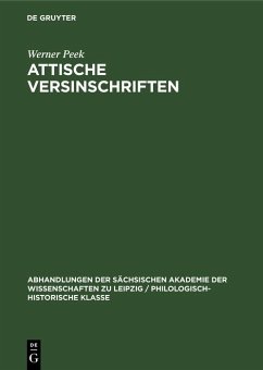Cover Attische Versinschriften (eBook, PDF)