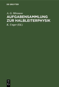 Cover Aufgabensammlung zur Halbleiterphysik (eBook, PDF)